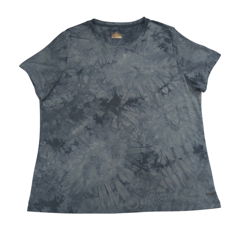 Mondetta Performance Luxury Blue Tie Dye T-Shirt Mens XL Tencel Modal Blend
